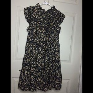 Leopard print ruffle dress